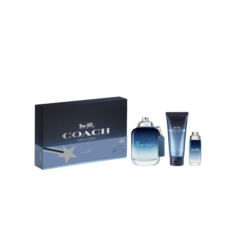 Coach Men Blue Set Edt 100 Ml + Sg 100 Ml + Edt 15 Ml - Farmacias Arrocha