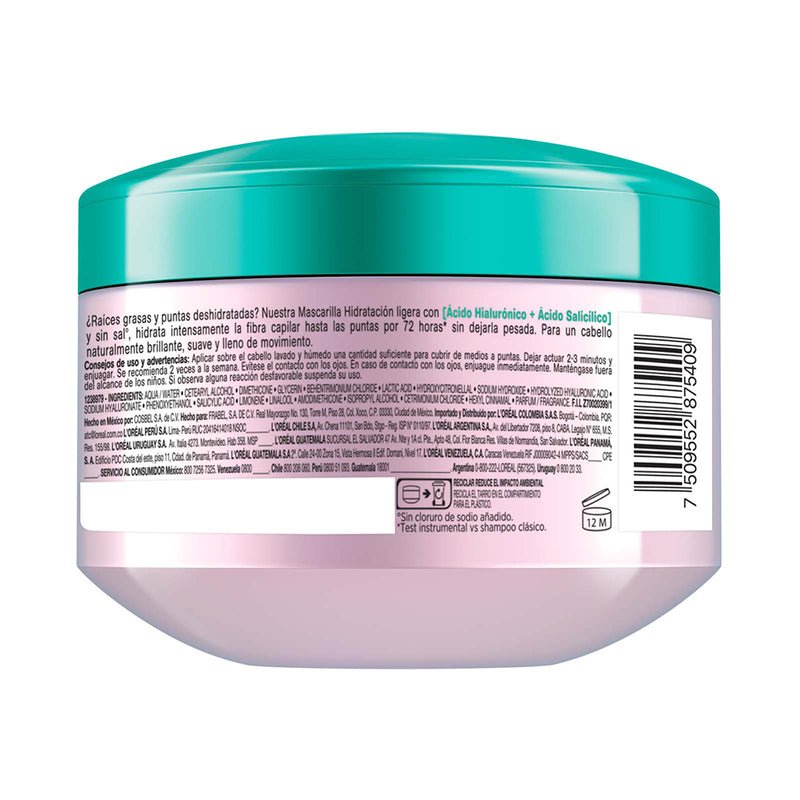L'Oreal Elvive Tratamiento Hidra Hialurónico Pure 300 G - Farmacias Arrocha