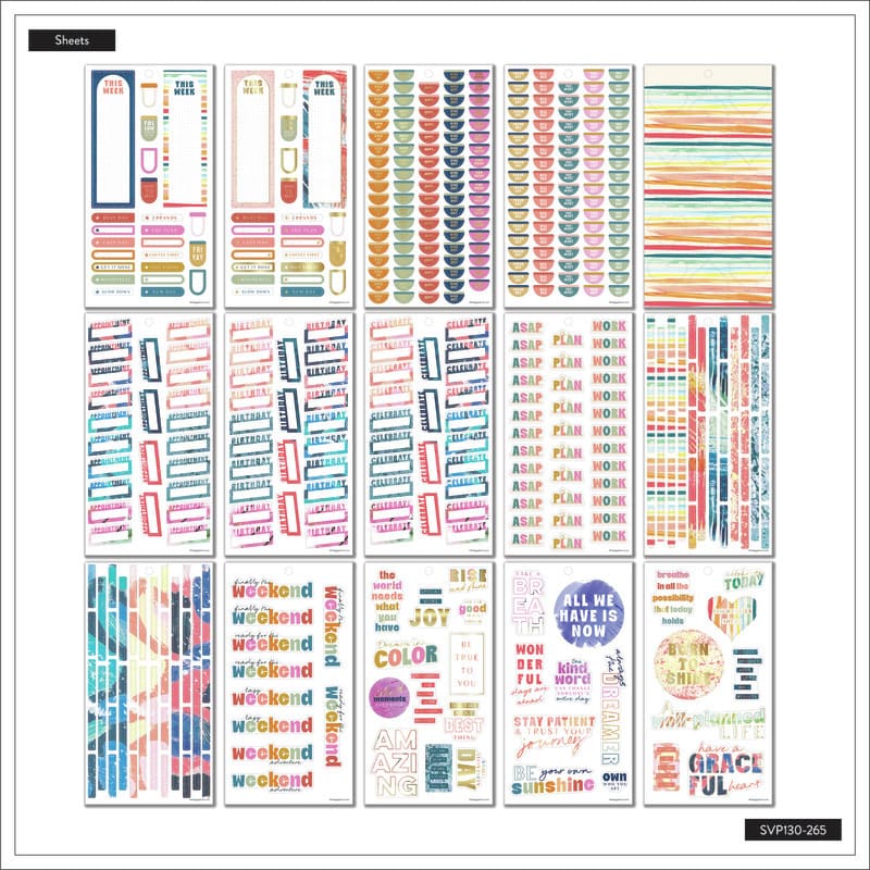 Happy Planner Effortless Grace 30 Sheet Sticker Value Pack - Farmacias Arrocha