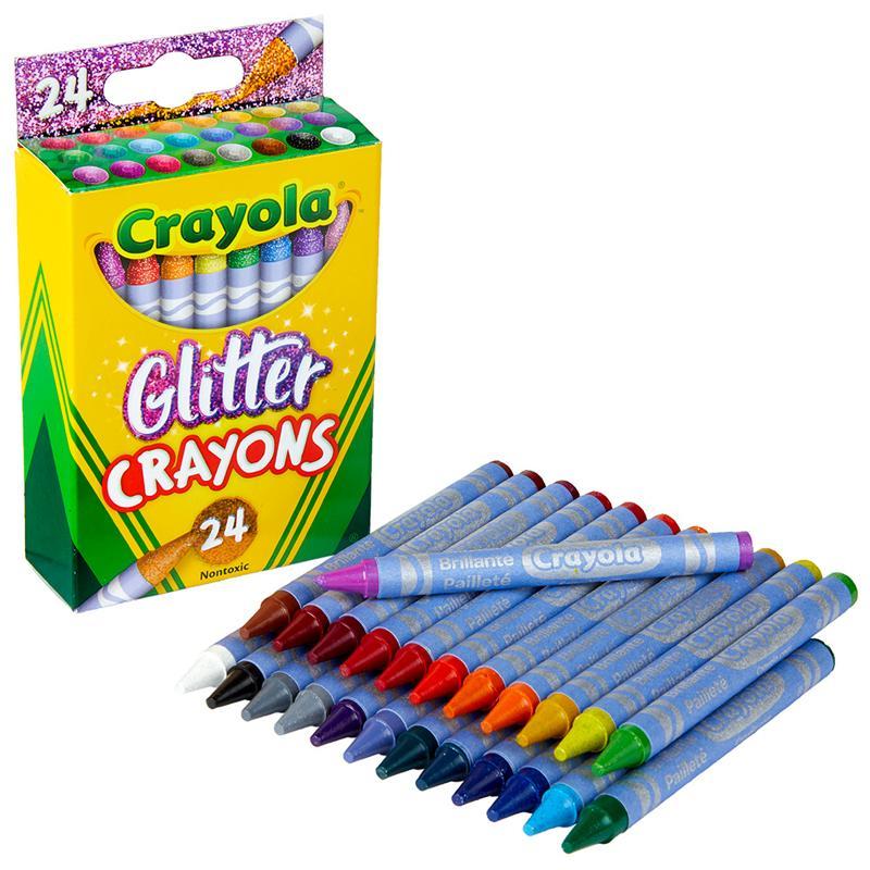 Crayola Crayon 24Ct Glitter - Farmacias Arrocha