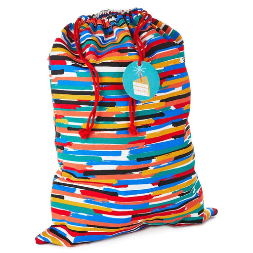 Hallmark Bolsa De Regalo De Tela Rayas De Colores Con Etiqueta 28" - Farmacias Arrocha