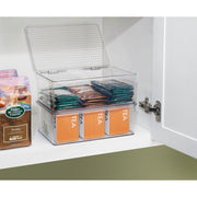 iDesign Recipiente Con Tapa, Apilable 7"X10.7"X3.7" - Farmacias Arrocha