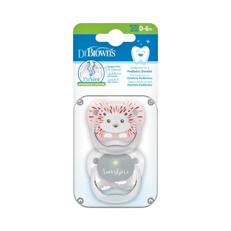 Dr Brown'S Chupete PreVent Rosado - Gris 0 - 6m - Farmacias Arrocha
