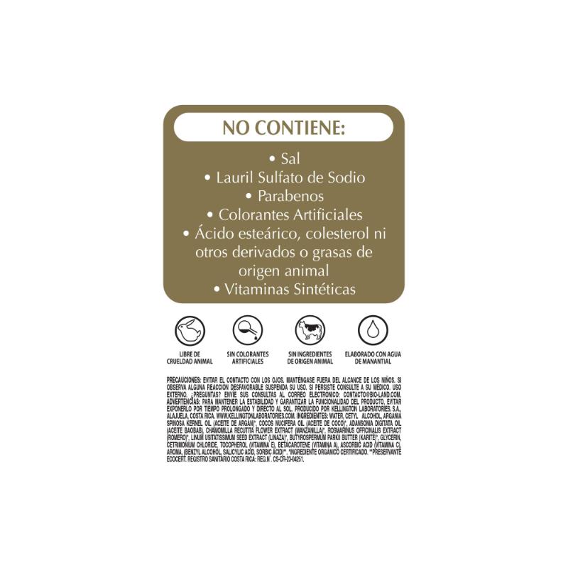Bioland Acondicionador Argán Humectación y Brillo 400Ml - Farmacias Arrocha