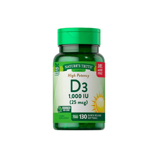 Nature'S Truth D3 1000 Iu 25Mcg 130 Caps - Farmacias Arrocha