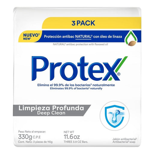 Jabón de Tocador Antibacterial Protex Limpieza Profunda 110 g 3 Pack - Farmacias Arrocha