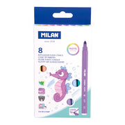 Milan Estuche 8 Rotul. Pastel Punta Conica - Farmacias Arrocha