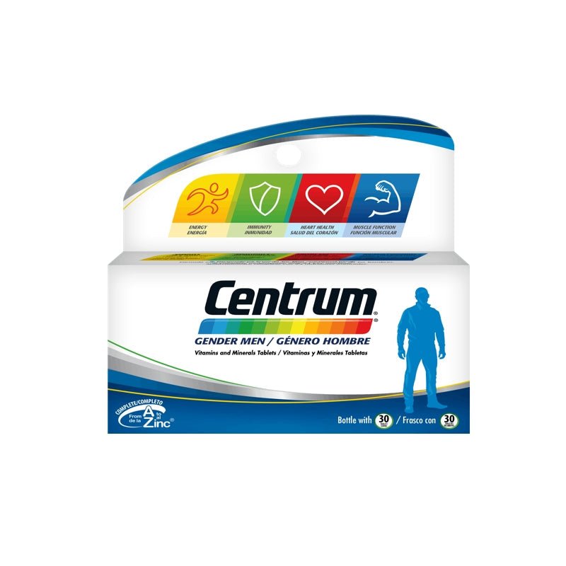 Centrum Genero Hombre 30 Tabletas - Farmacias Arrocha