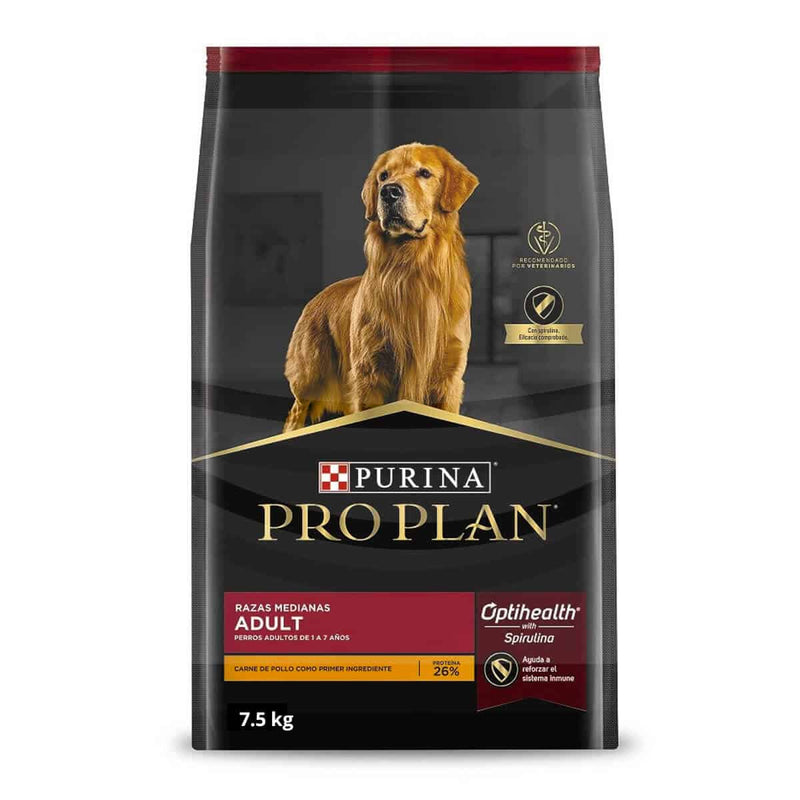 Purina Pro Plan Adulto Raza Mediana OptiHealth 7.5kg - Farmacias Arrocha