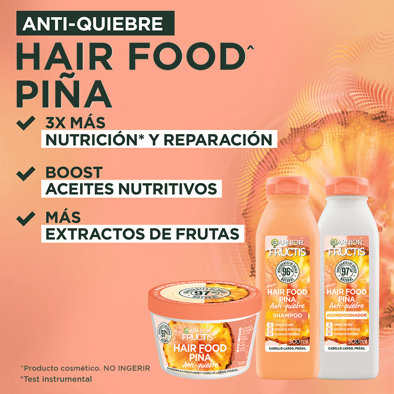 Mascarilla Mascarilla Anti - Quiebre Garnier Fructis Hair Food Piña GARNIER FRUCTIS 350 Ml - Farmacias Arrocha