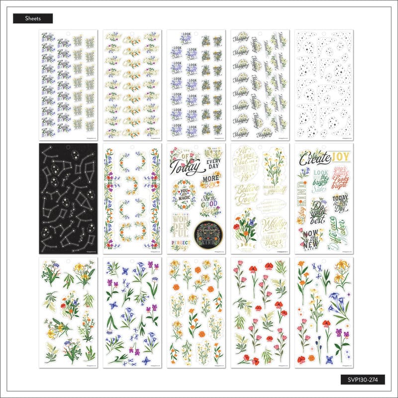 Happy Planner Grounded Magic 30 Sheet Sticker Value Pack - Farmacias Arrocha