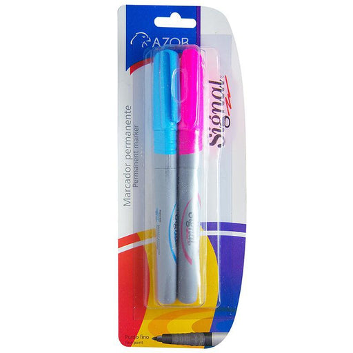 Azor Marcador De Tinta Permanente Azul Claro - Farmacias Arrocha