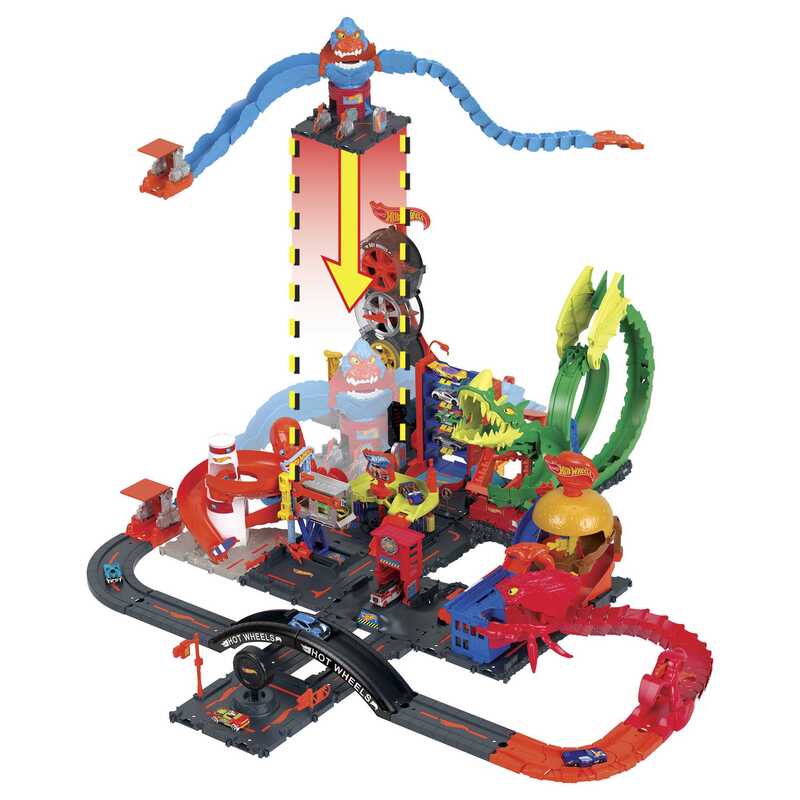 Hot Wheels City Pista De Juguete Némesis Gorila Con Vehículo - Farmacias Arrocha
