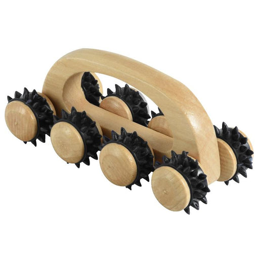 Masajeador Corporal De Madera Con 8 Rodillos - Farmacias Arrocha