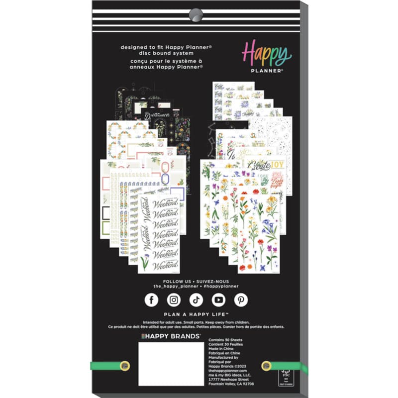 Happy Planner Grounded Magic 30 Sheet Sticker Value Pack - Farmacias Arrocha
