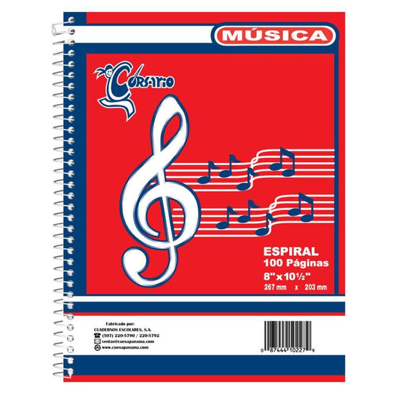 Corsario Libreta Espiral Musica Senc (40) B - Farmacias Arrocha