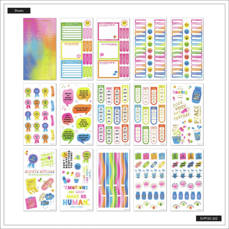 Happy Planner Take Care Of You 30 Sheet Sticker Value Pack - Farmacias Arrocha