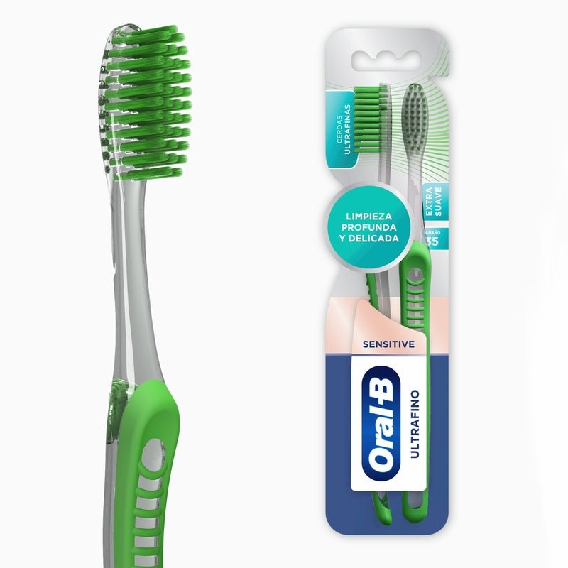 Cepillos de dientes Oral - B Sensitive Ultrafino extra suave 2 Unidades - Farmacias Arrocha