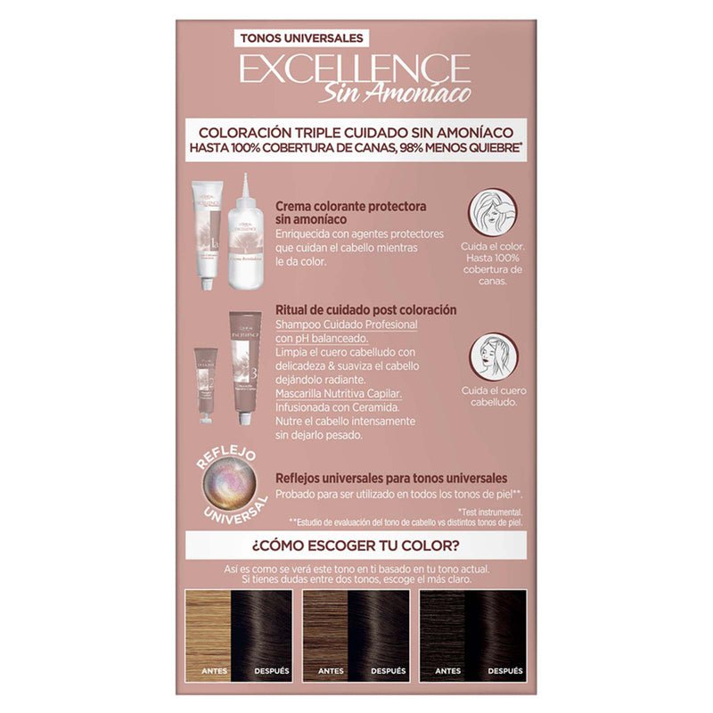 L'Oreal Tintura Permanente Excellence Sin Amoniaco - Farmacias Arrocha