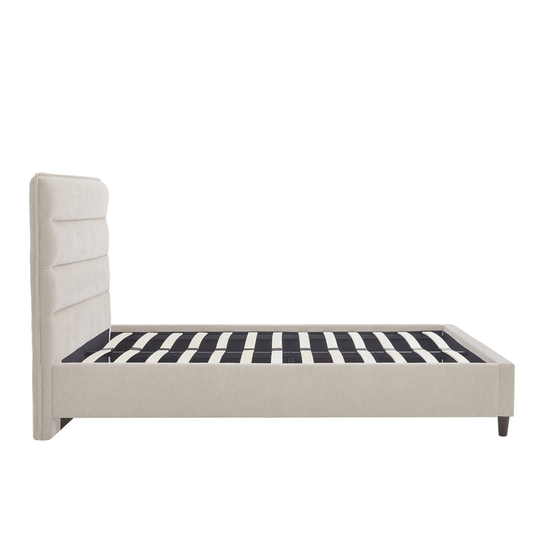 Cama tapizada con respaldar lineas Beige - Farmacias Arrocha