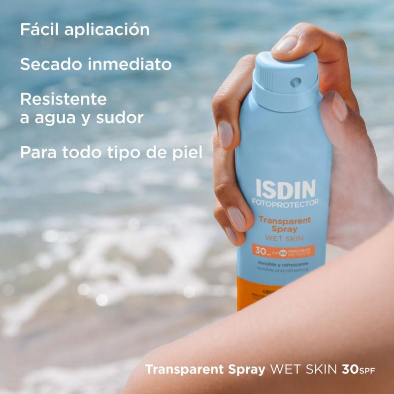 Isdin Fotoprotector Transparent Spray Wet Skin Spf50 250Ml - Protector Solar Corporal - Farmacias Arrocha