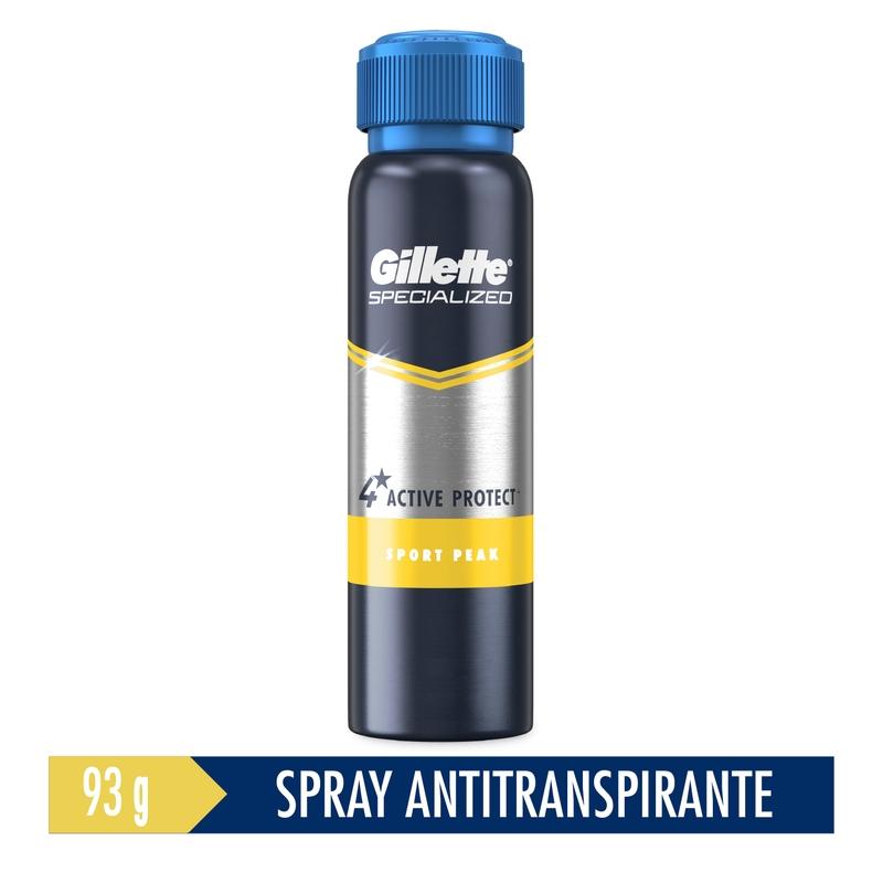 Spray Antitranspirante Gillette Specialized Sport Peak 93 g - Farmacias Arrocha