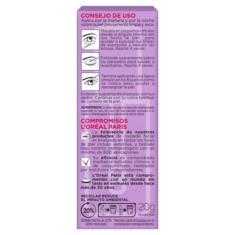 Loreal Paris Serum Rellenador Ácido Hialurónico Ojos 20 Ml - Farmacias Arrocha