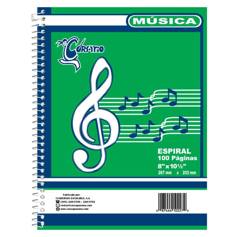 Corsario Libreta Espiral Musica Senc (40) B - Farmacias Arrocha