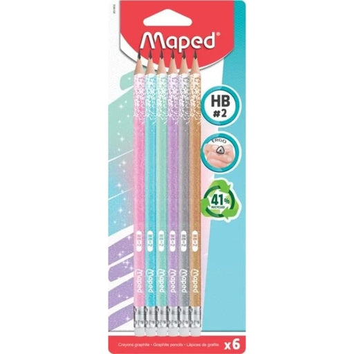 Maped Lap Grafito Glitter Hb Blist 6Und - Farmacias Arrocha