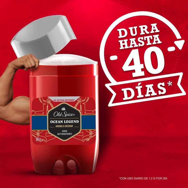 Barra Antitranspirante Old Spice Ocean Legend 50 g - Farmacias Arrocha