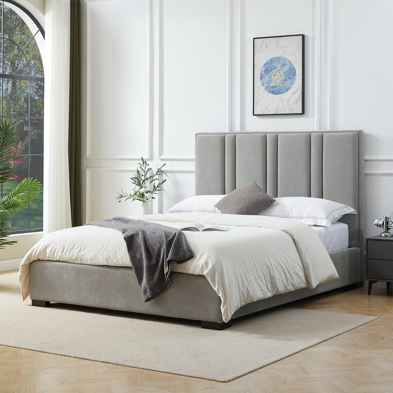 Cama con respaldar en líneas verticales Natural - Farmacias Arrocha