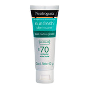 Neutrogena Sun Fresh Derm Care Protector solar facial Sin color FPS 70 40gr - Farmacias Arrocha