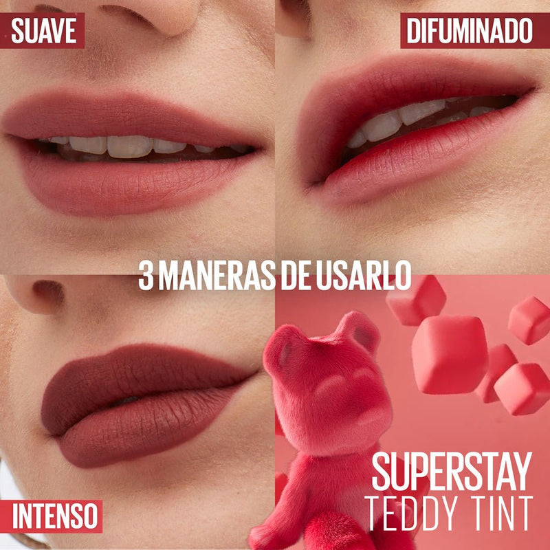 Tinta de Labios Maybelline SuperStay Teddy Tint 10 current mood 5 ml - Farmacias Arrocha