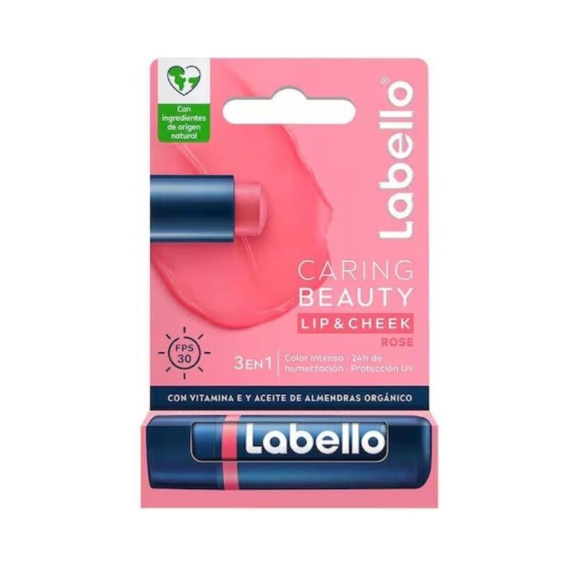 Labello Caring Rose 12/4.8G - Farmacias Arrocha