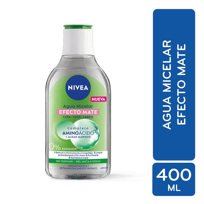 Nivea Agua Micellar Efecto Matte 400 Ml - Farmacias Arrocha