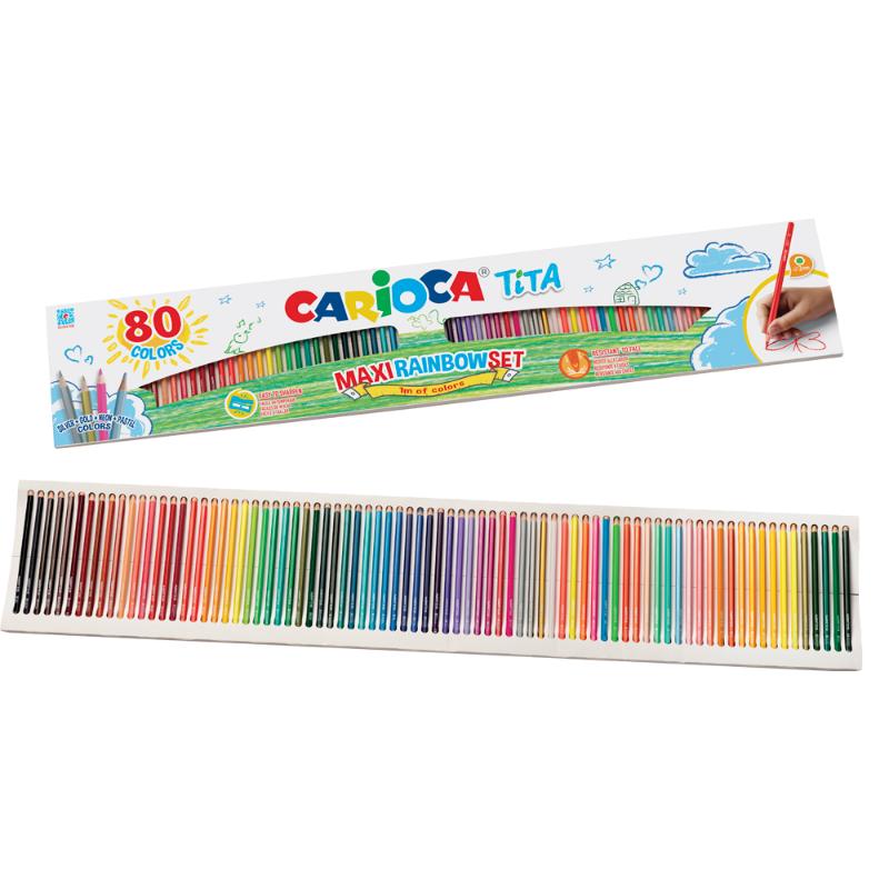 Carioca Tita Box 80Pcs Colored Pencil - Farmacias Arrocha