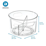 iDesign Bandeja Giratoria 10.5"X6" Con Divisiones Removibles - Farmacias Arrocha