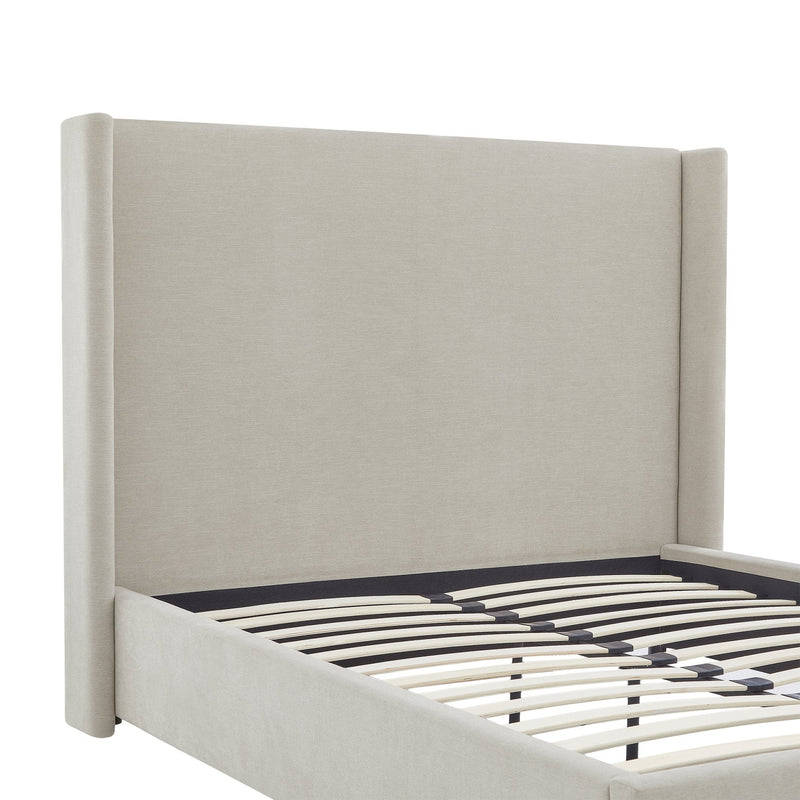 Cama tapizada con respaldar en lateral Beige - Farmacias Arrocha