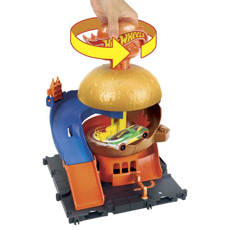 Hot Wheels City Pista De Juguete Tienda De Hamburguesas - Farmacias Arrocha