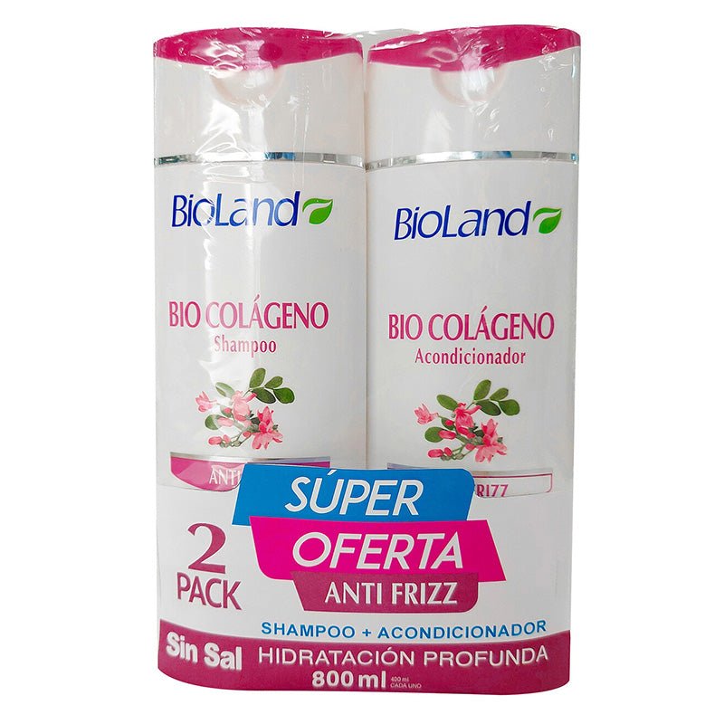 Bioland Pack Shampoo + Acondicionador Biocolageno 400Ml - Farmacias Arrocha