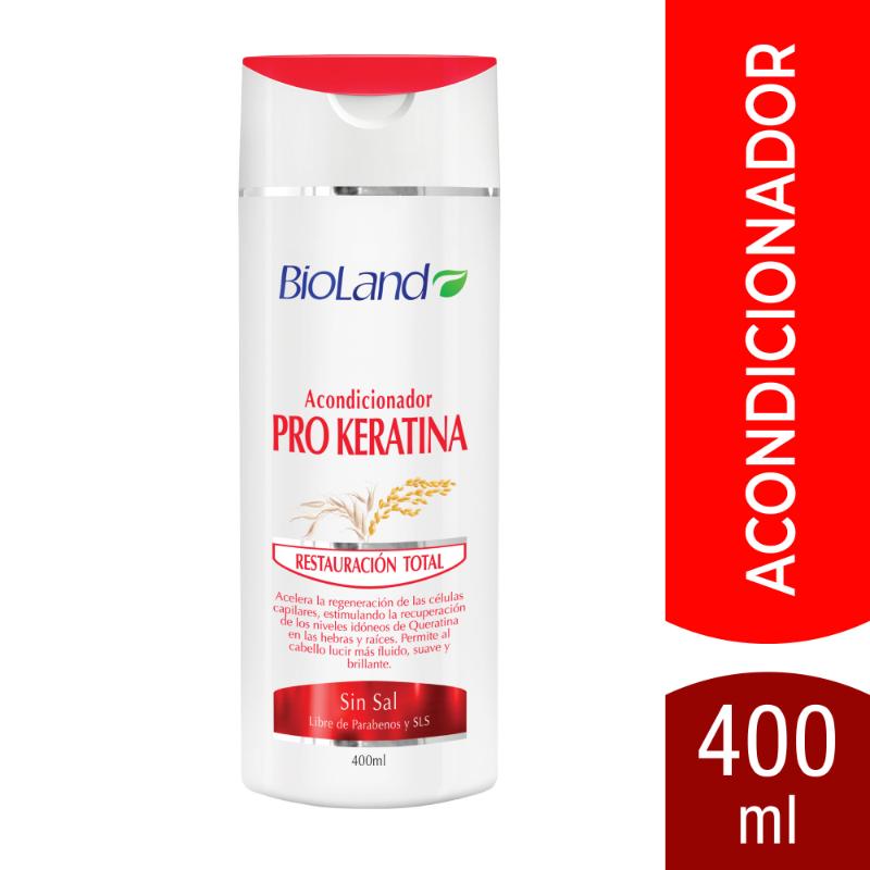 Bioland Acondicionador Restaurador Pro keratina 400Ml - Farmacias Arrocha