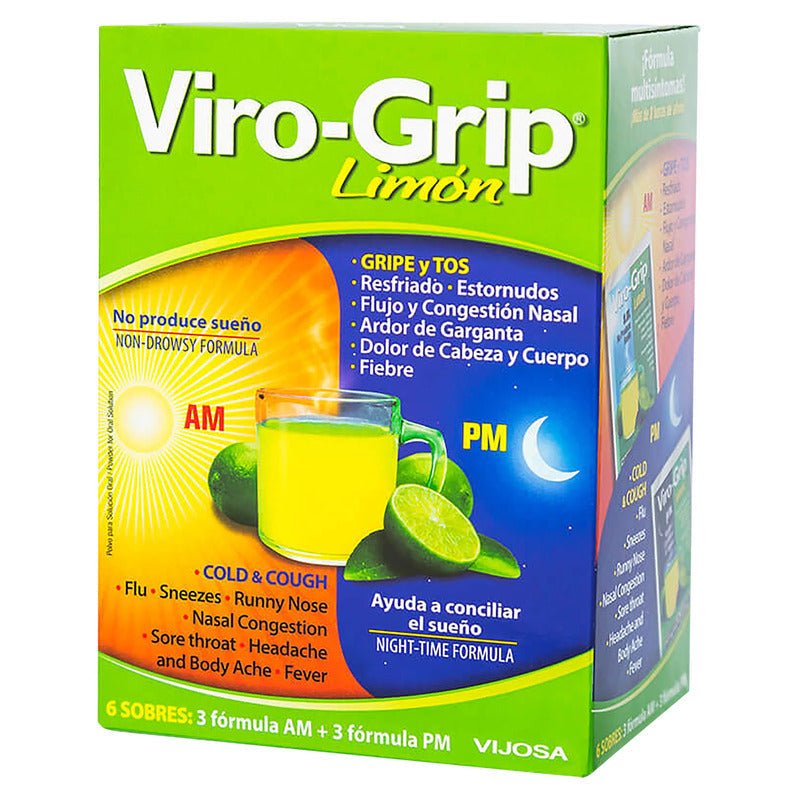 Viro Grip Limón Combinado 6 Sobres - Farmacias Arrocha