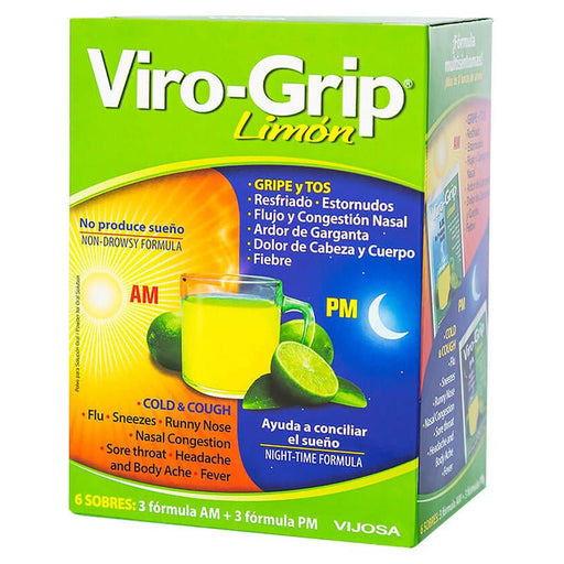Viro Grip Limón Combinado 6 Sobres - Farmacias Arrocha