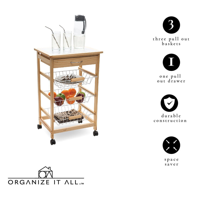 Organize It All Carrito Con Bandejas Para Cocina - Farmacias Arrocha