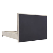 Cama tapizada con respaldar lineas Beige - Farmacias Arrocha