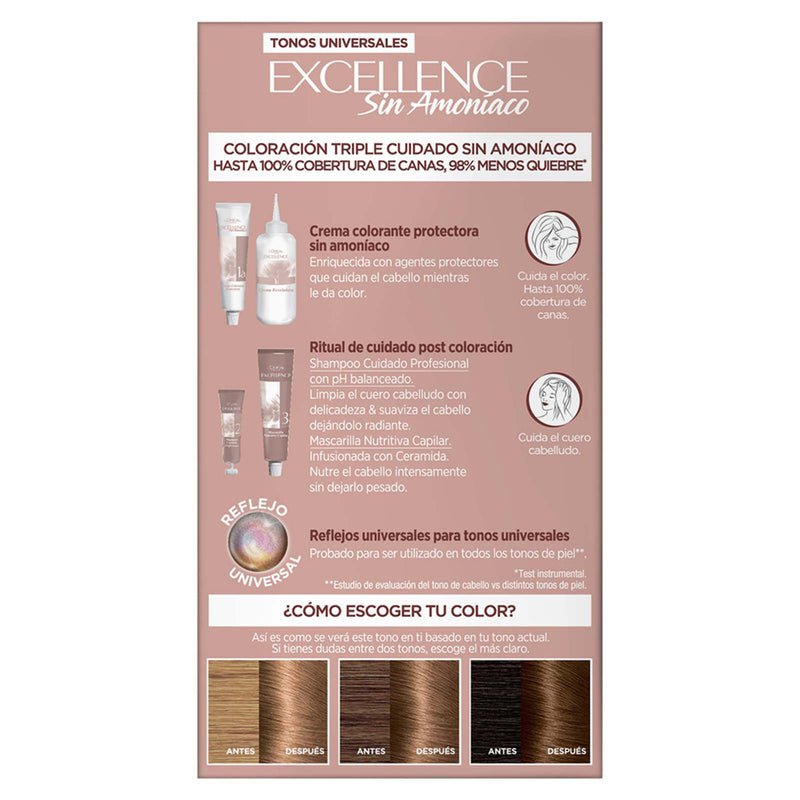 L'Oreal Tintura Permanente Excellence Sin Amoniaco - Farmacias Arrocha