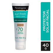Neutrogena Sun Fresh Derm Care Protector solar facial Tono Medio FPS 70 40gr - Farmacias Arrocha
