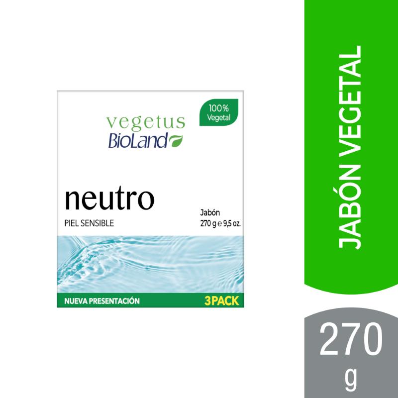 Bioland Jabón Neutro En Barra 3Pack 270g - Farmacias Arrocha