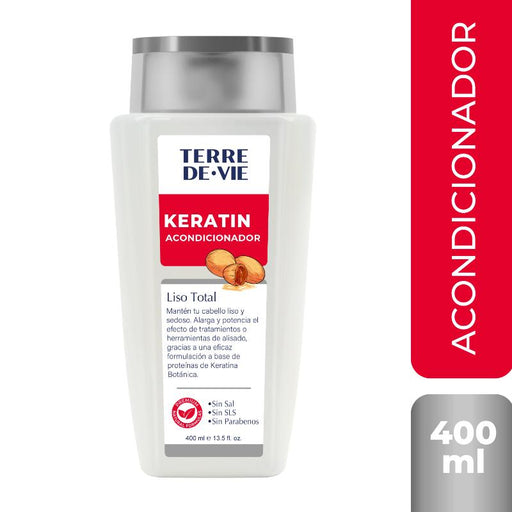 Terre De Vie Acondicionador Keratin Liso Total 400Ml - Farmacias Arrocha