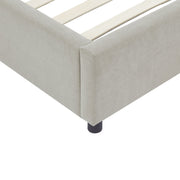 Cama tapizada con respaldar en lateral Beige - Farmacias Arrocha